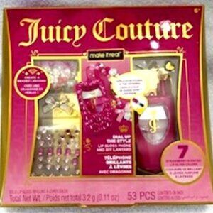 Juicy Couture "Dial Up The Style" lip gloss phone and DIY lanyard kit New in Box